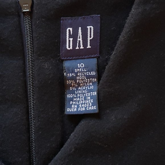 Gap Black Sleeveless Wool Jumper Dress Size 10 - Picture 4 of 4